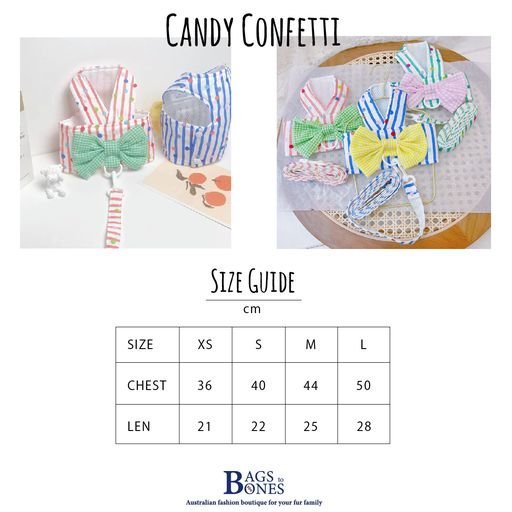 Candy Confetti Harness & Leash - Bags to Bones