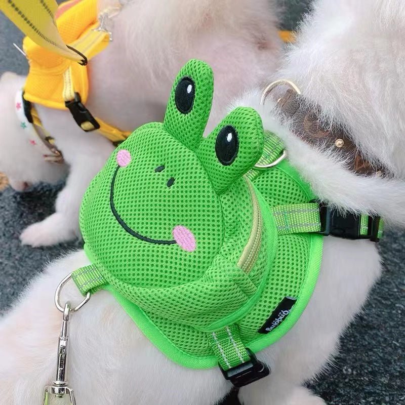 Green Froggy Backpack Dog Harness - Bags to Bones