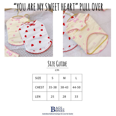 Pink Hearts Yellow Pullover for Dogs - Bags to Bones